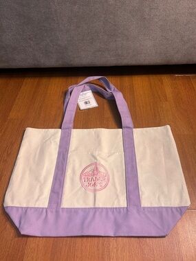 Trader Joe lavender tote bag
